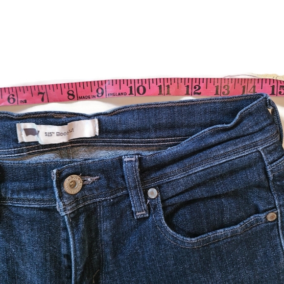 *SOLD* Levi's 515 Mid Rise Bootcut Jeans Dark Denim Women's Size 4M 27x32 - Picture 4 of 9